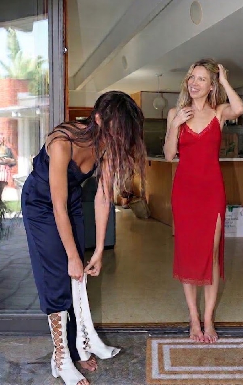 Meshki Elizabella Lace Trim Side Split Maxi Dress Red XS NWT | Summer Siren Glam